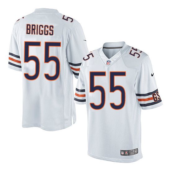Men Chicago Bears #55 Lance Briggs Nike White Game Retired Player NFL Jersey->chicago bears->NFL Jersey